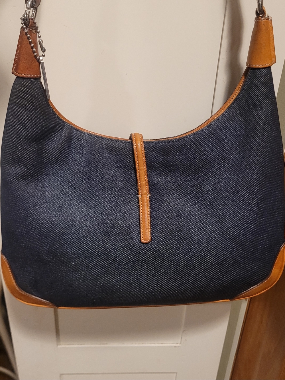 Vintage Coach Hamptons Denim Clip Hobo Bag Small Y2K 90s - Picture 13 of 16